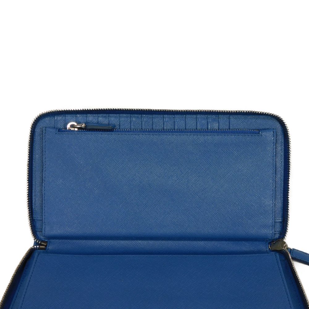 PRADA Long Wallet Purse 2M1220 PN9 F0215 Safiano leather (stamped) cobalt logo Saffiano Large Zip-Around Wallet