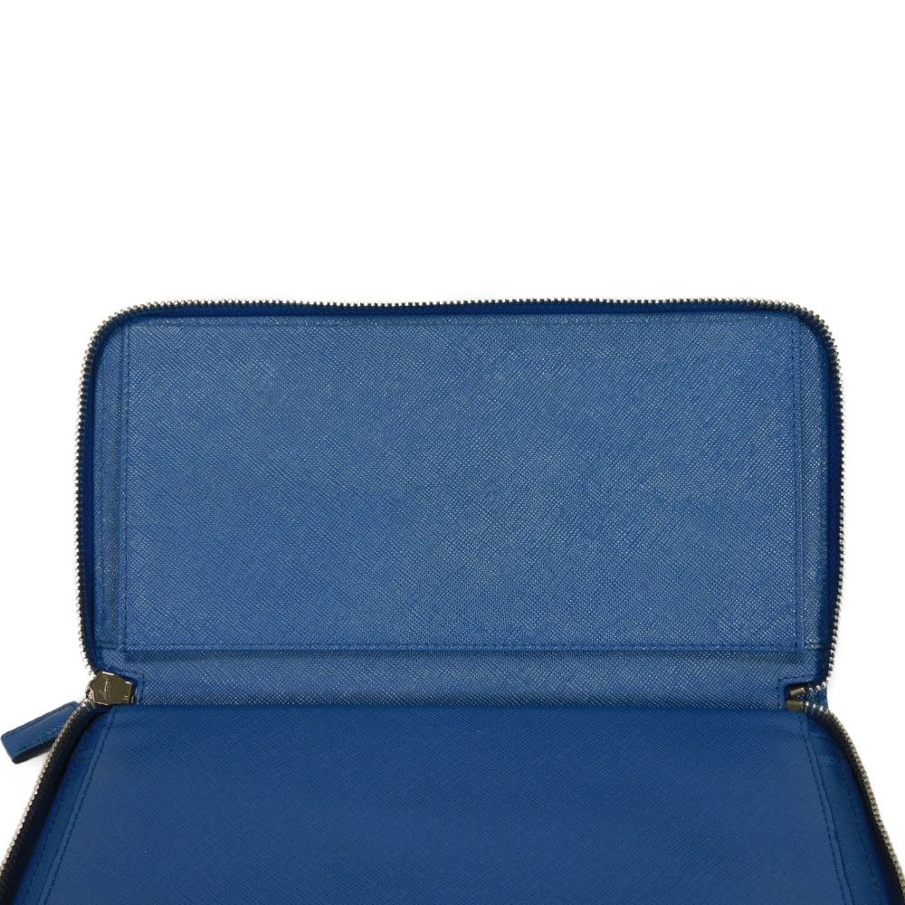 PRADA Long Wallet Purse 2M1220 PN9 F0215 Safiano leather (stamped) cobalt logo Saffiano Large Zip-Around Wallet