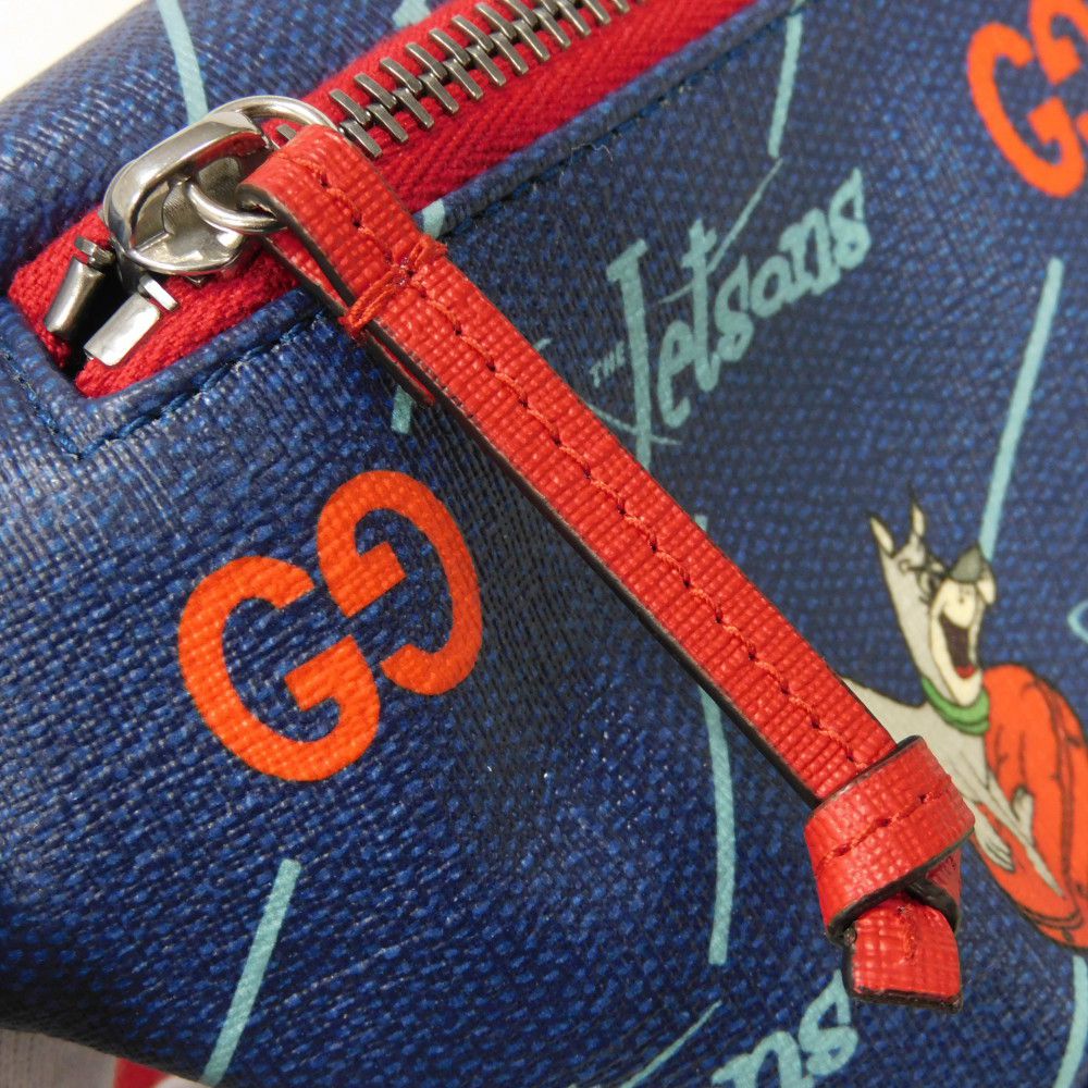 GUCCI Sling bag 502095 FACAK 4957 PVC canvas blue Chilled license The Jetsons Waist Pouch