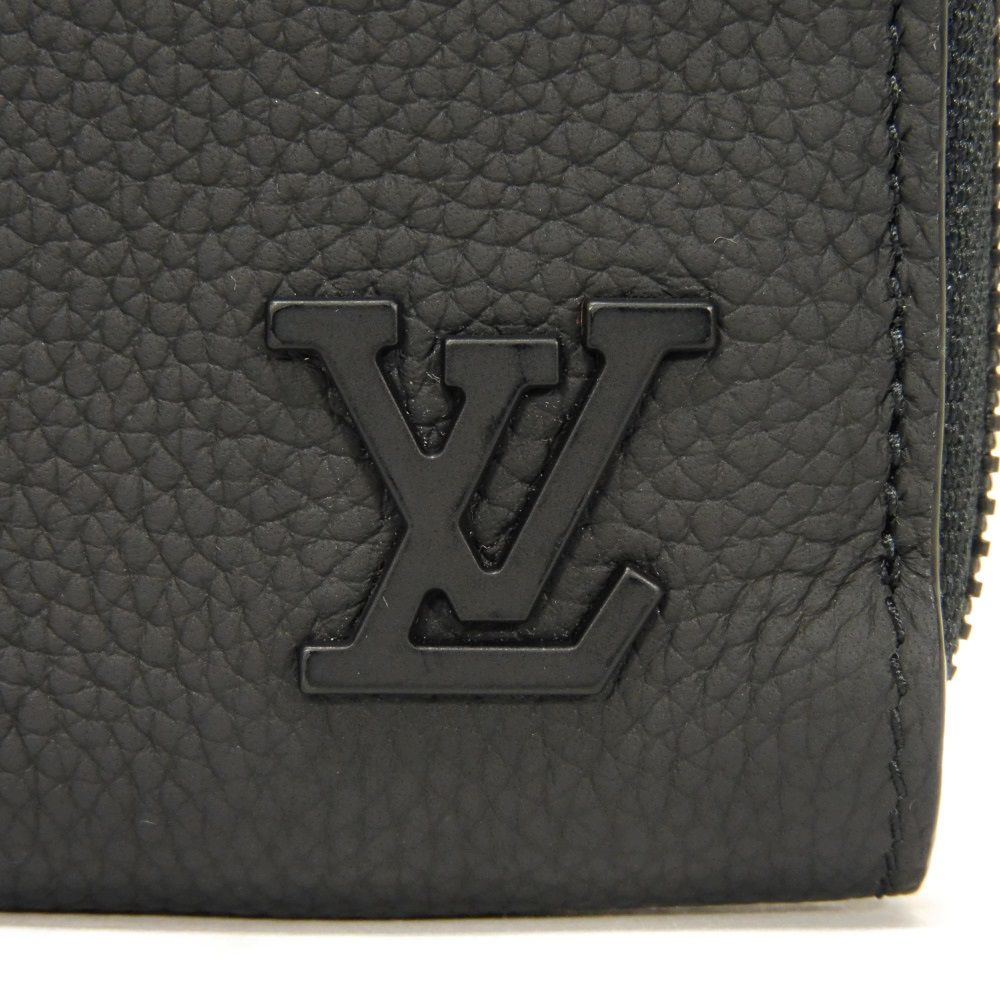 LOUIS VUITTON Long Wallet Purse M80334 Aerogram leather (embossed) Noir LV Aerogram Zippy Wallet Horizontal