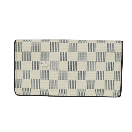 LOUIS VUITTON Long Wallet Purse N63506 Damier Coast canvas x cowhide leather Blue Marine Damier Coast Portefeuille Braza