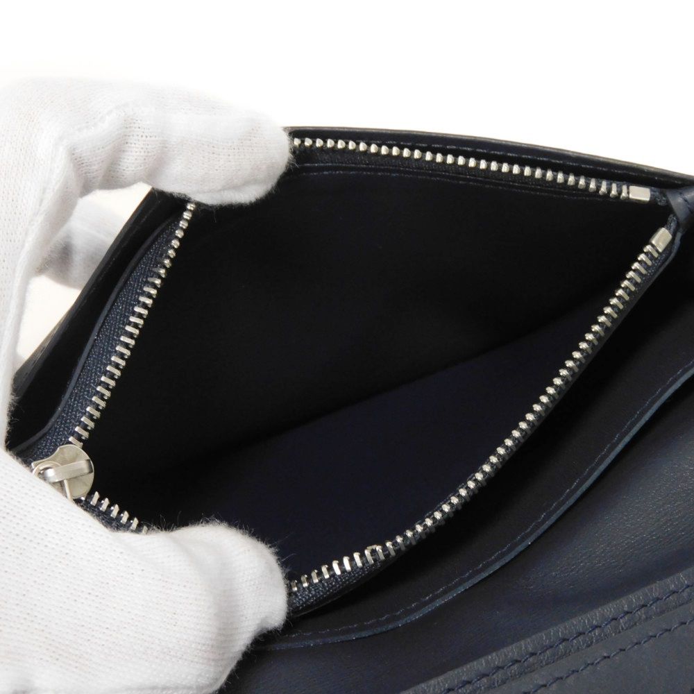 LOUIS VUITTON Long Wallet Purse N63506 Damier Coast canvas x cowhide leather Blue Marine Damier Coast Portefeuille Braza