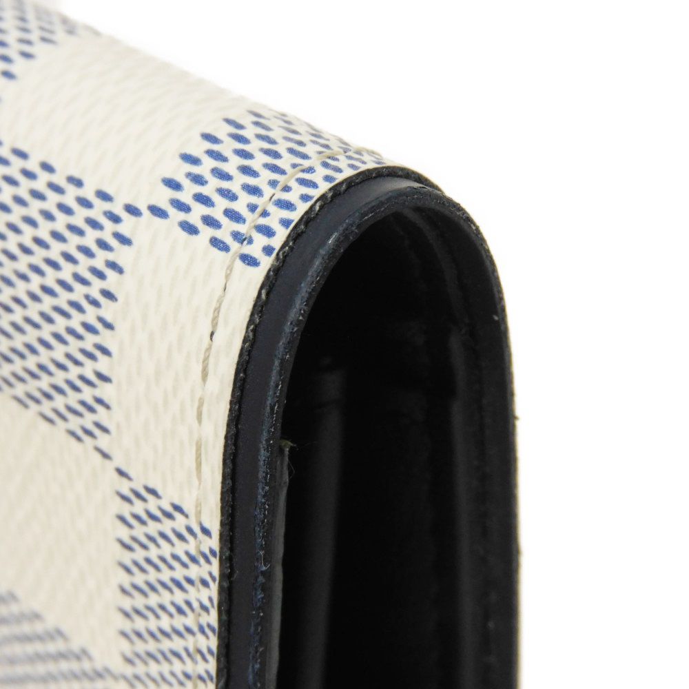LOUIS VUITTON Long Wallet Purse N63506 Damier Coast canvas x cowhide leather Blue Marine Damier Coast Portefeuille Braza
