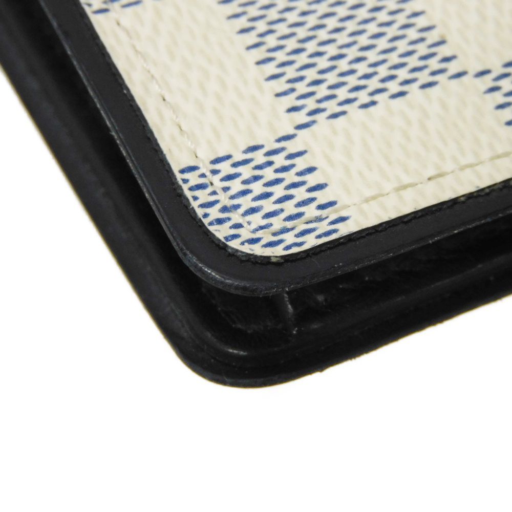LOUIS VUITTON Long Wallet Purse N63506 Damier Coast canvas x cowhide leather Blue Marine Damier Coast Portefeuille Braza
