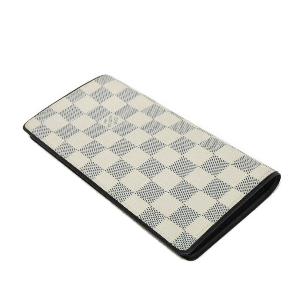 LOUIS VUITTON Long Wallet Purse N63506 Damier Coast canvas x cowhide leather Blue Marine Damier Coast Portefeuille Braza