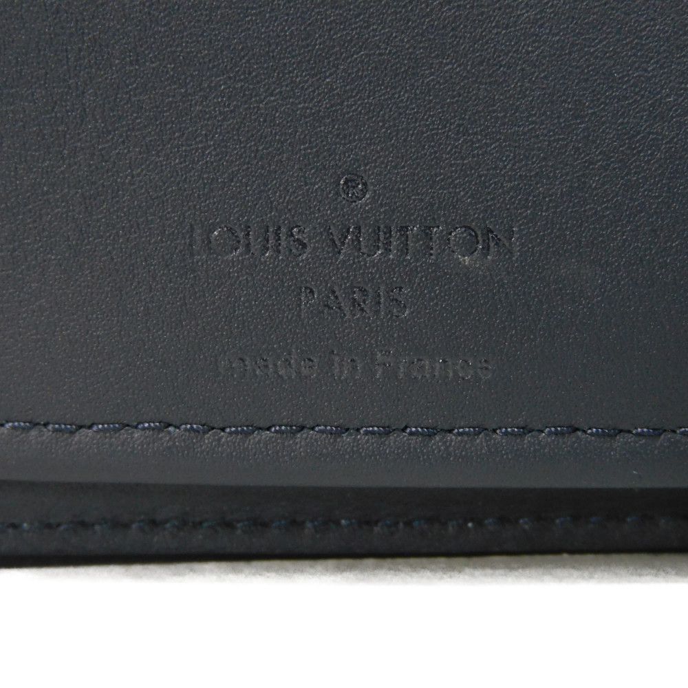 LOUIS VUITTON Long Wallet Purse N63506 Damier Coast canvas x cowhide leather Blue Marine Damier Coast Portefeuille Braza