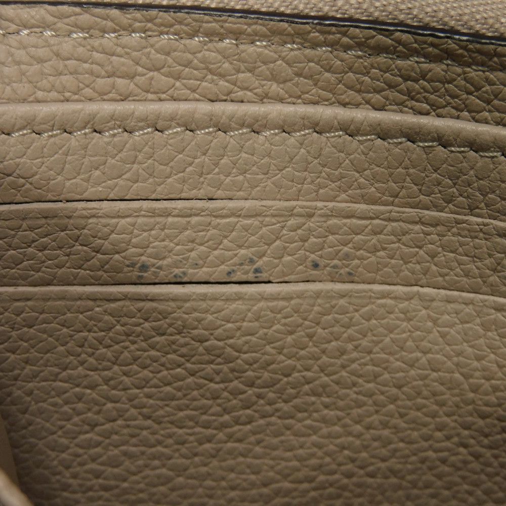 LOUIS VUITTON Coin case M80100 Grain calf leather (embossed) Gurege LV signature Lock me Zip around purse