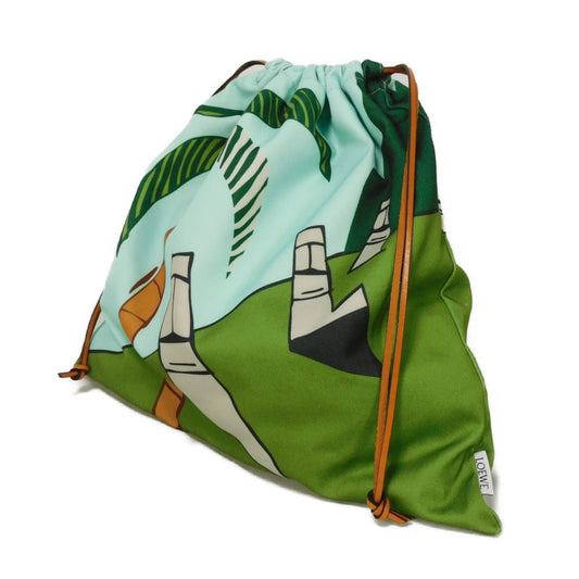 LOEWE Handbag C822057X05 canvas green Ken Price Easter Island Drawstring Pouch
