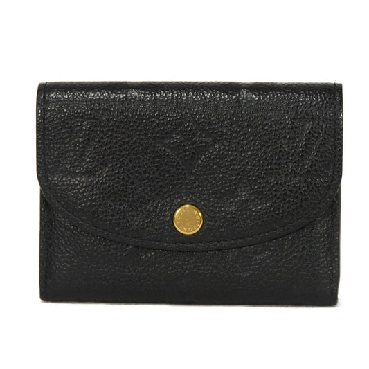 LOUIS VUITTON Bifold Wallet M81455 Implant leather (monogram embossed) Noir Monogram Unplant Portomone Rosary