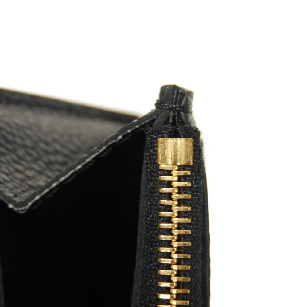 LOUIS VUITTON Bifold Wallet M81455 Implant leather (monogram embossed) Noir Monogram Unplant Portomone Rosary