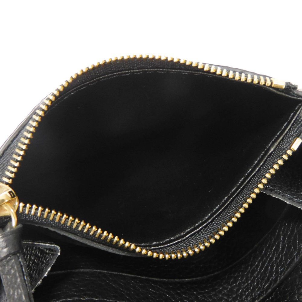 LOUIS VUITTON Bifold Wallet M81455 Implant leather (monogram embossed) Noir Monogram Unplant Portomone Rosary