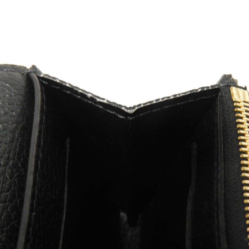LOUIS VUITTON Bifold Wallet M81455 Implant leather (monogram embossed) Noir Monogram Unplant Portomone Rosary