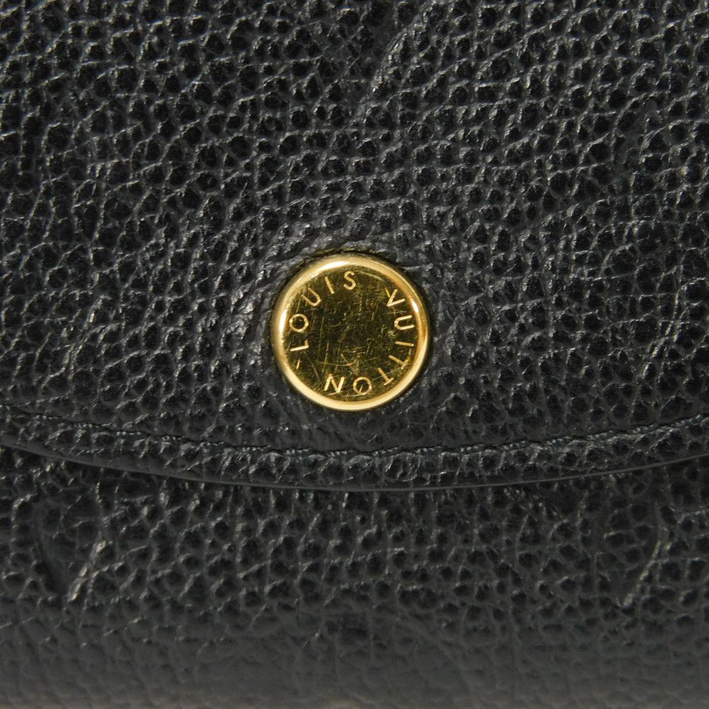 LOUIS VUITTON Bifold Wallet M81455 Implant leather (monogram embossed) Noir Monogram Unplant Portomone Rosary