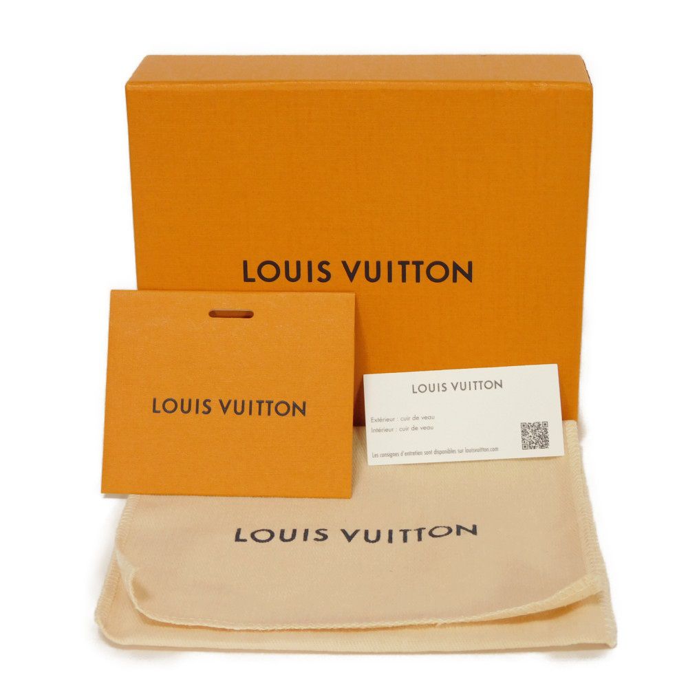 LOUIS VUITTON Bifold Wallet M81455 Implant leather (monogram embossed) Noir Monogram Unplant Portomone Rosary