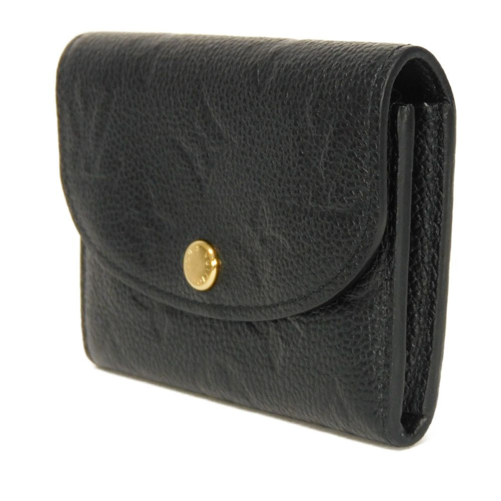 LOUIS VUITTON Bifold Wallet M81455 Implant leather (monogram embossed) Noir Monogram Unplant Portomone Rosary