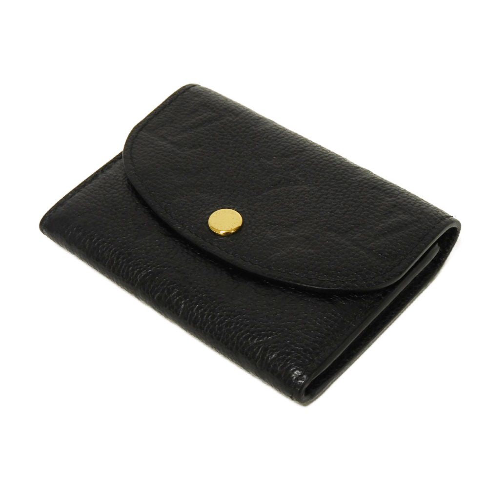 LOUIS VUITTON Bifold Wallet M81455 Implant leather (monogram embossed) Noir Monogram Unplant Portomone Rosary