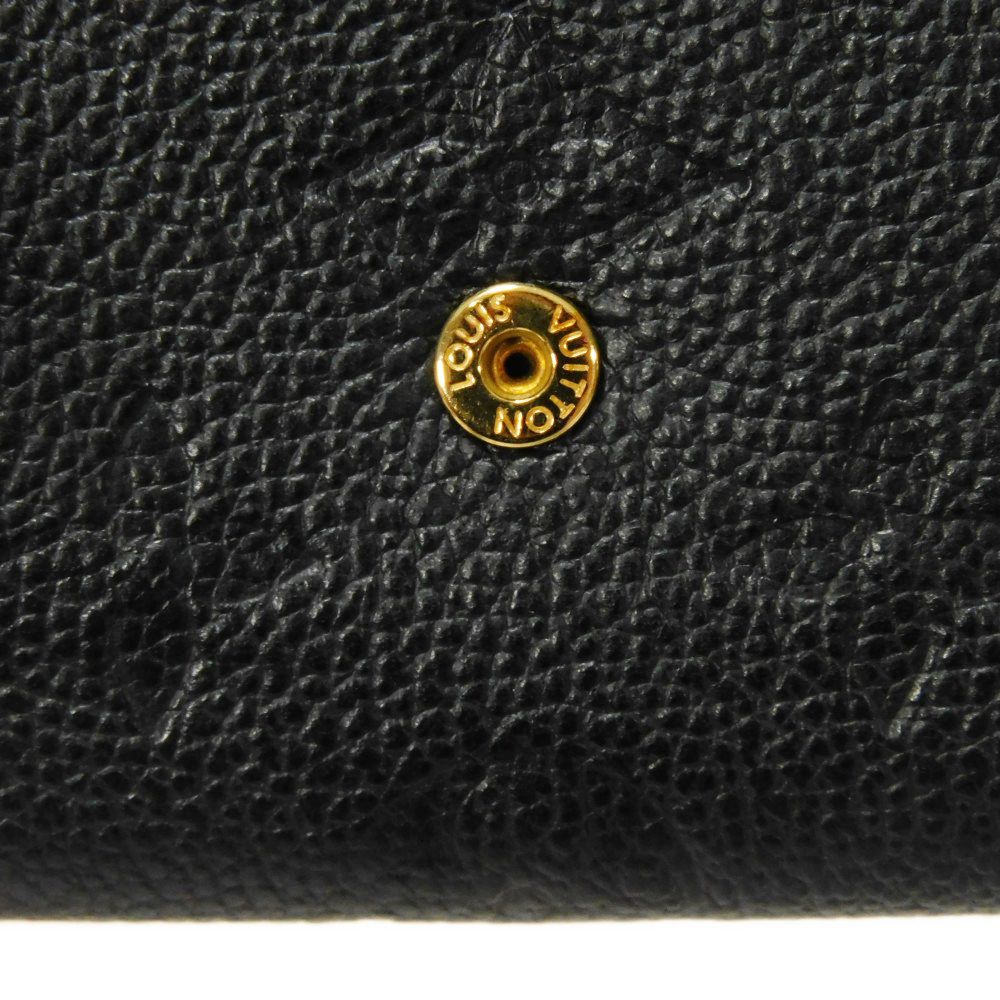 LOUIS VUITTON Bifold Wallet M81455 Implant leather (monogram embossed) Noir Monogram Unplant Portomone Rosary
