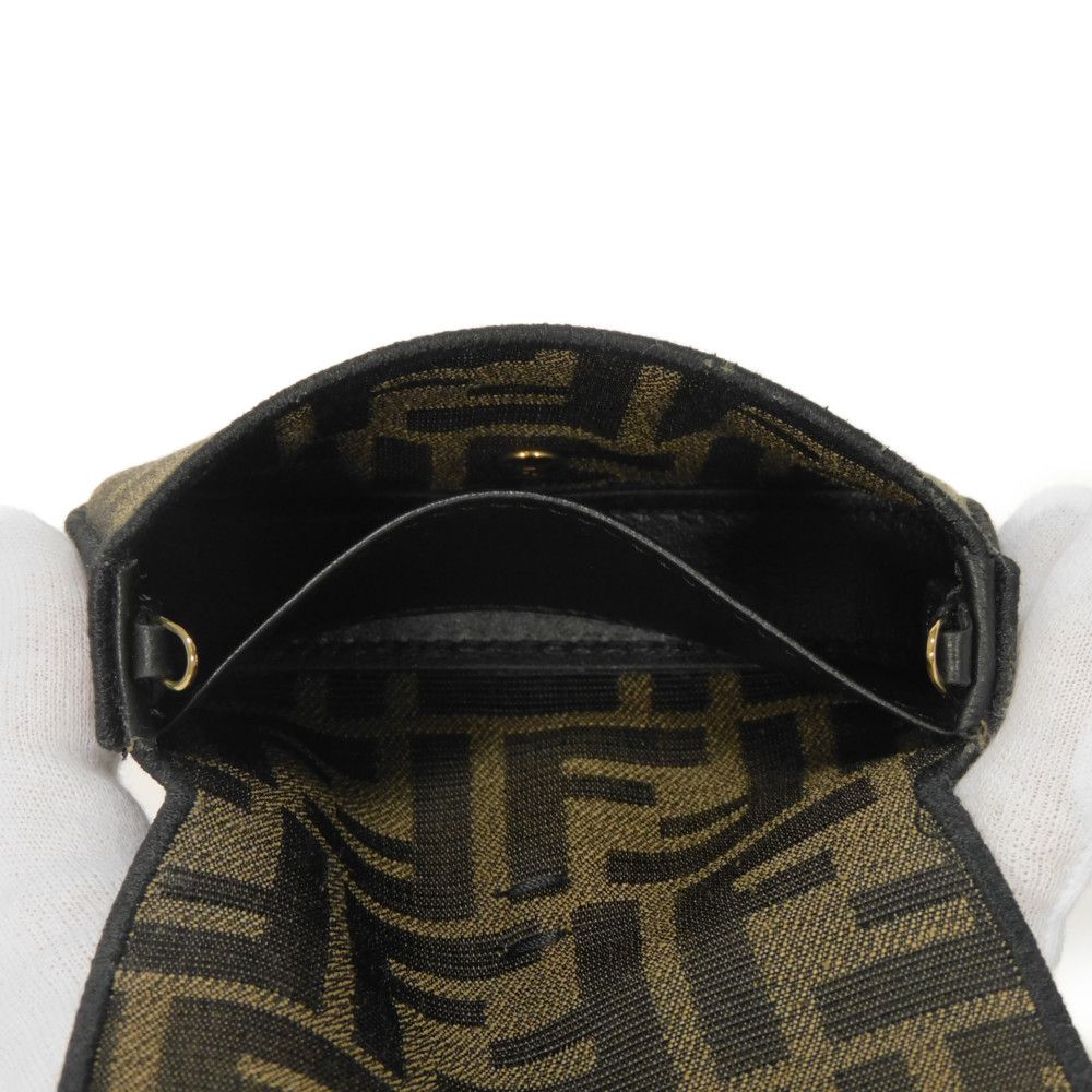 FENDI Shoulder Bag 7AR844 A6V5 F17U4 fabric Brown FF logo Nano Bucket Bag Charm