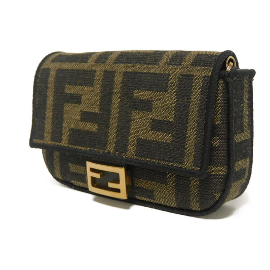 FENDI Shoulder Bag 7AR844 A6V5 F17U4 fabric Brown FF logo Nano Bucket Bag Charm