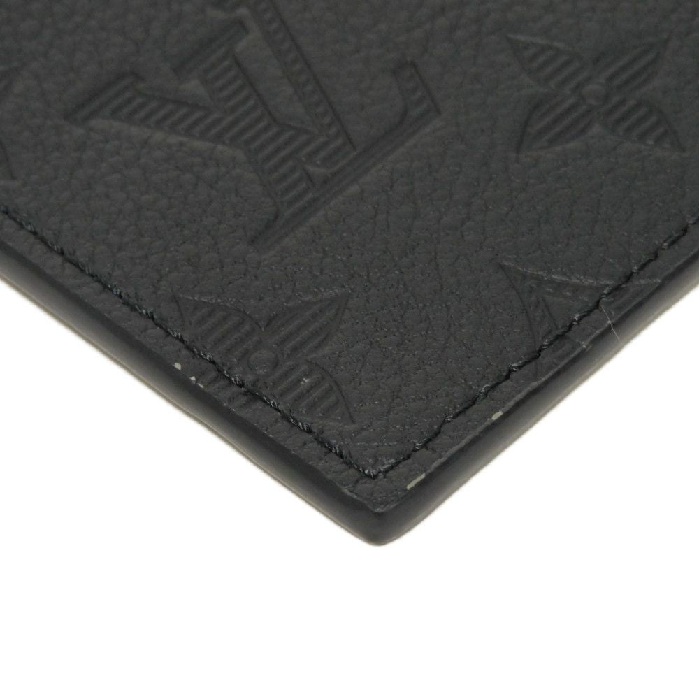 LOUIS VUITTON Coin case M81115 Shadow leather (monogram embossing) Noir Monogram shadow Gaston Wearable Wallet Coin Pocket Only