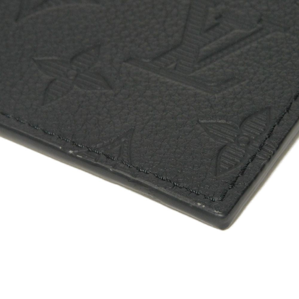 LOUIS VUITTON Coin case M81115 Shadow leather (monogram embossing) Noir Monogram shadow Gaston Wearable Wallet Coin Pocket Only