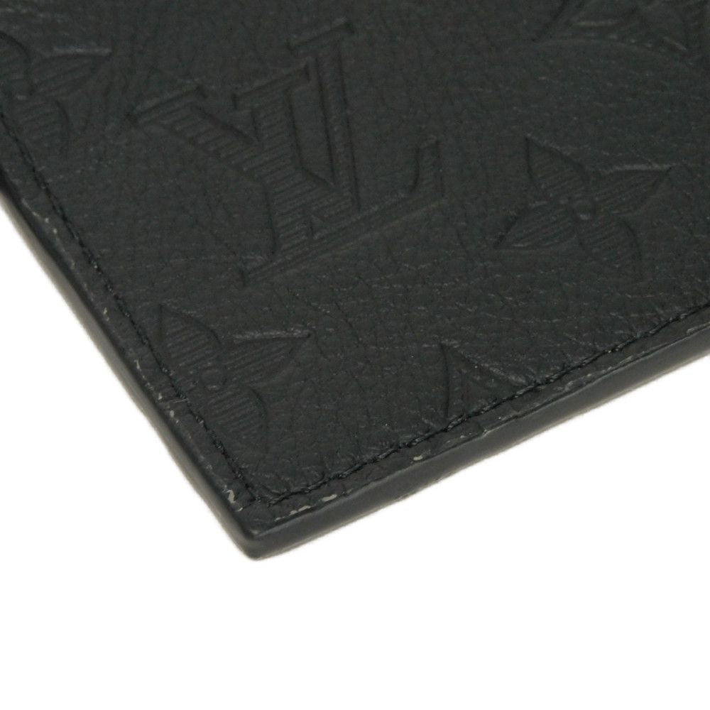 LOUIS VUITTON Coin case M81115 Shadow leather (monogram embossing) Noir Monogram shadow Gaston Wearable Wallet Coin Pocket Only