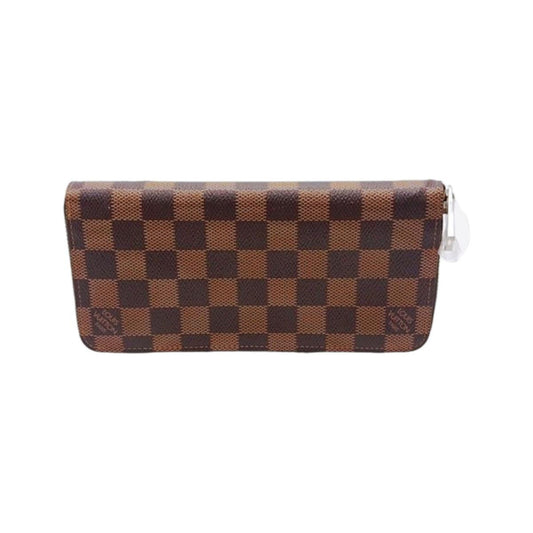 LOUIS VUITTON Long Wallet Purse N61207 Damier canvas Brown Damier Vertical