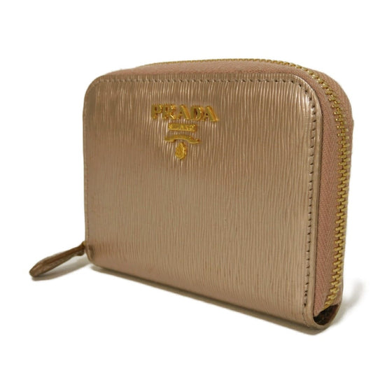 PRADA Coin case 1MM268 Vitello Move Leather Pink gold logo Vitello Move Coin Purse
