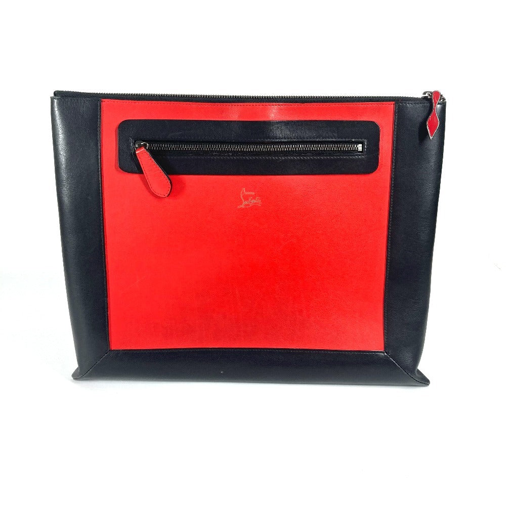 Christian Louboutin Clutch bag leather Red logo