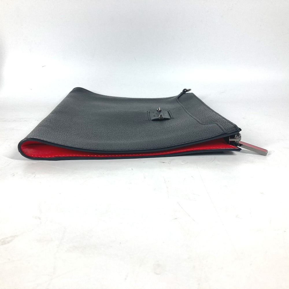 Christian Louboutin Shoulder Bag leather black Crossbody logo SKY Sky mens Used Authentic