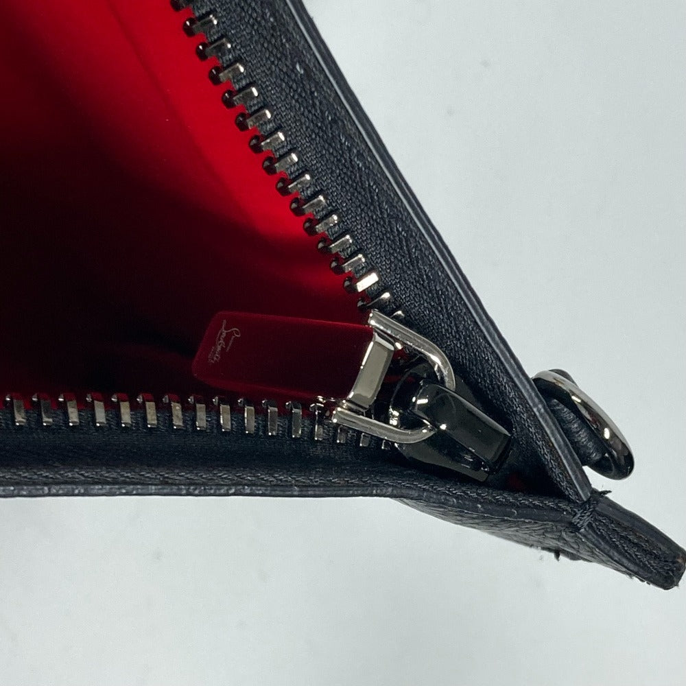 Christian Louboutin Shoulder Bag leather black SKY Sky Sequins Women Used Authentic