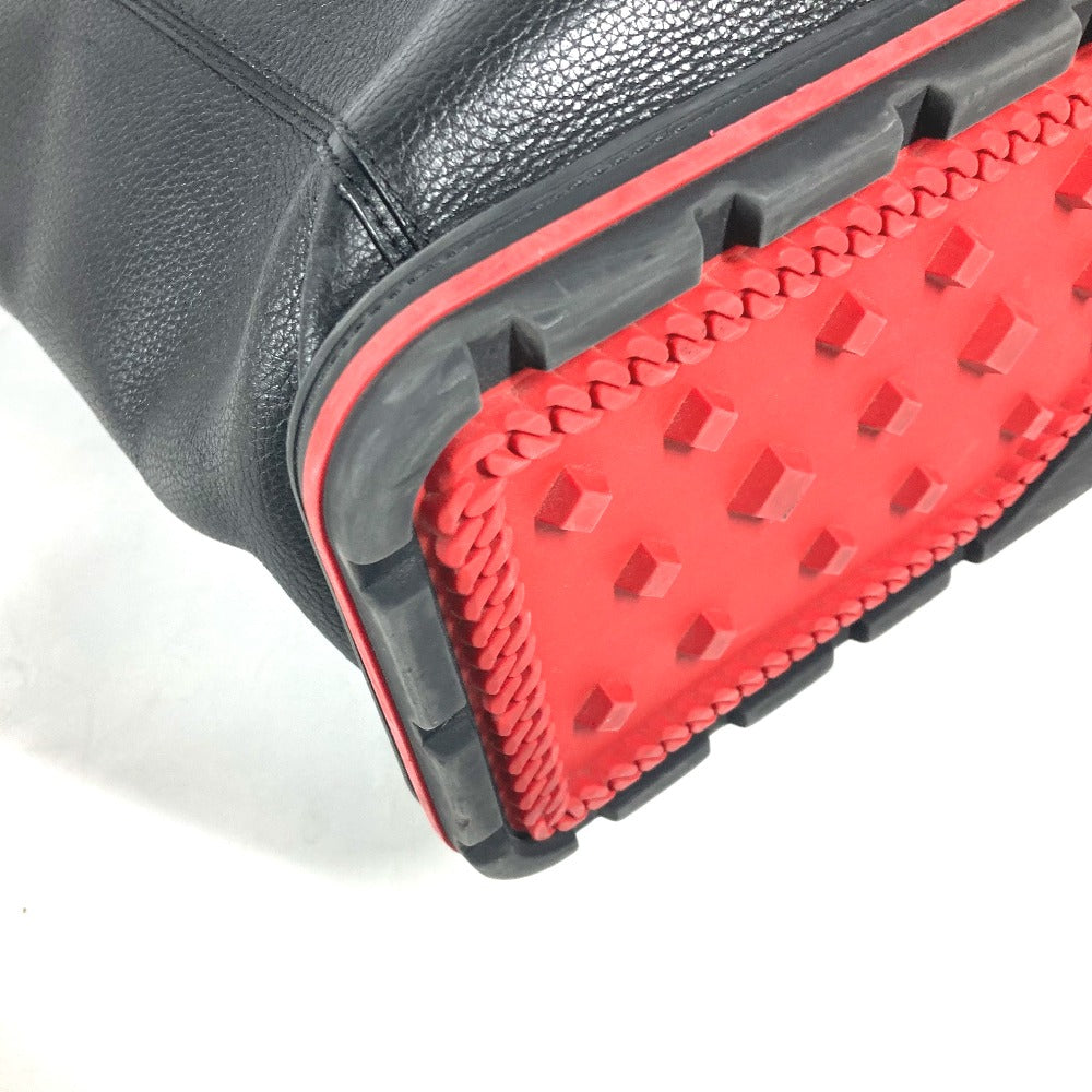 Christian Louboutin Tote Bag leather black Kabyker Small Logo Badge mens(Unisex) Used Authentic