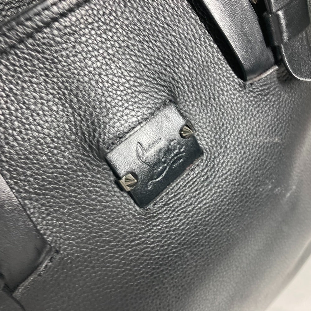Christian Louboutin Tote Bag leather black Kabyker Small Logo Badge mens(Unisex) Used Authentic