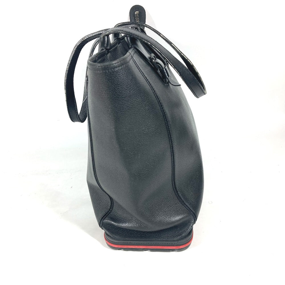 Christian Louboutin Tote Bag leather black Kabyker Small Logo Badge mens(Unisex) Used Authentic