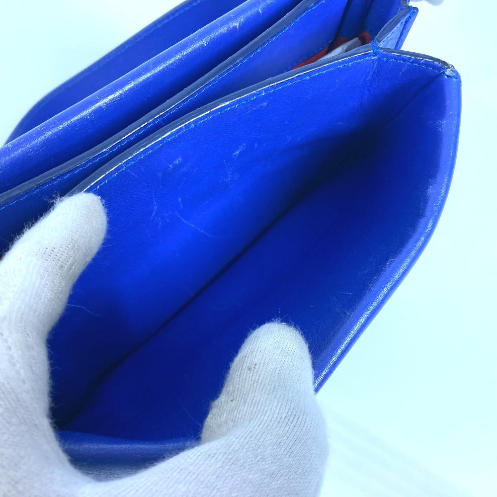 Christian Louboutin Shoulder Bag leather blue logo