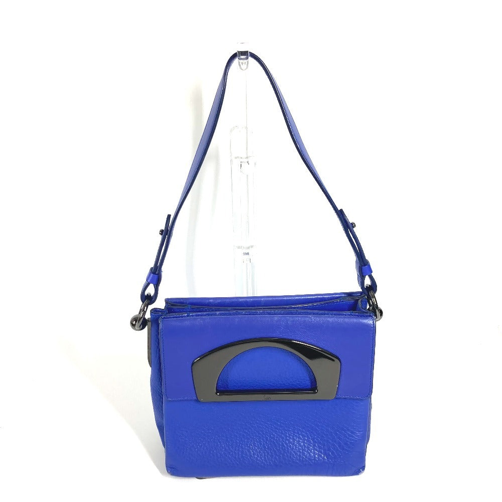 Christian Louboutin Shoulder Bag leather blue logo