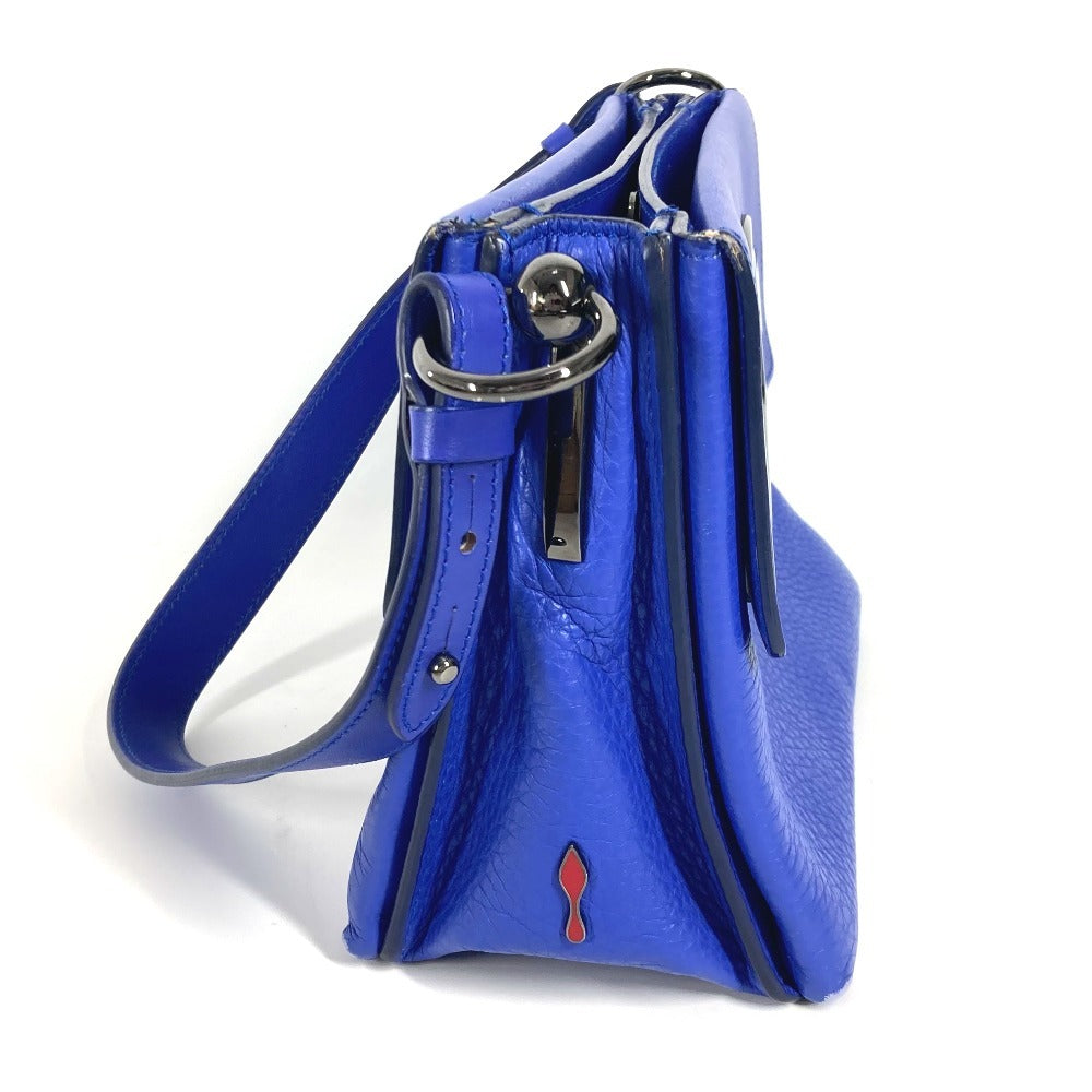 Christian Louboutin Shoulder Bag leather blue logo