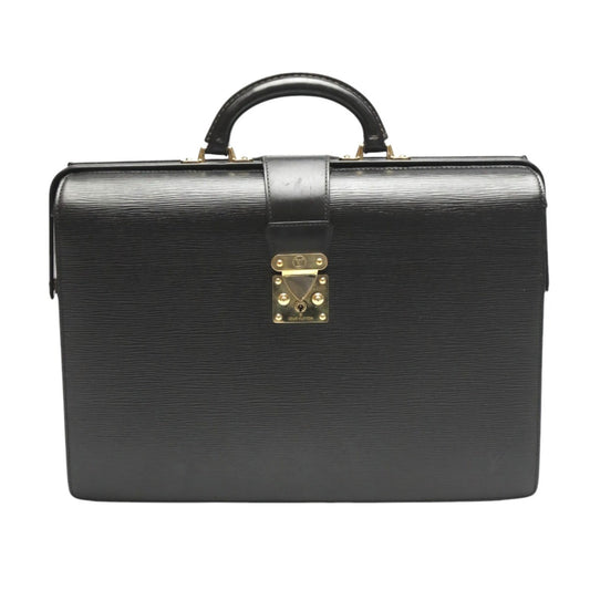 LOUIS VUITTON Business bag M54352 Epi Leather black Briefcase Epi Fermoire mens Used Authentic