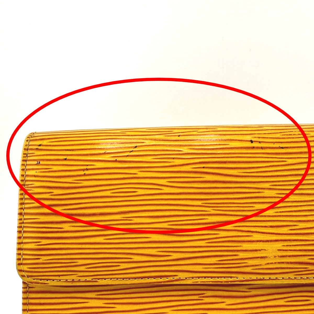 LOUIS VUITTON Long Wallet Purse ‚l63579 Epi Leather yellow Trifold purse Epi Porto Mon Credit Women Used Authentic