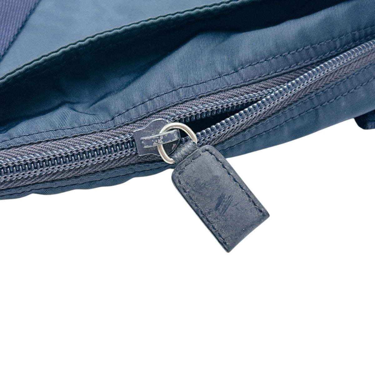 PRADA Tote Bag Nylon blue Tote Bag Commuting to school Large enough to fit A4 size paper Women Used Authentic