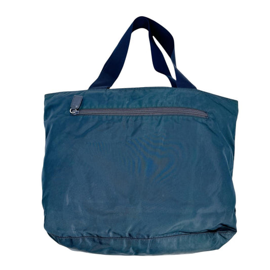 PRADA Tote Bag Nylon blue Tote Bag Commuting to school Large enough to fit A4 size paper Women Used Authentic