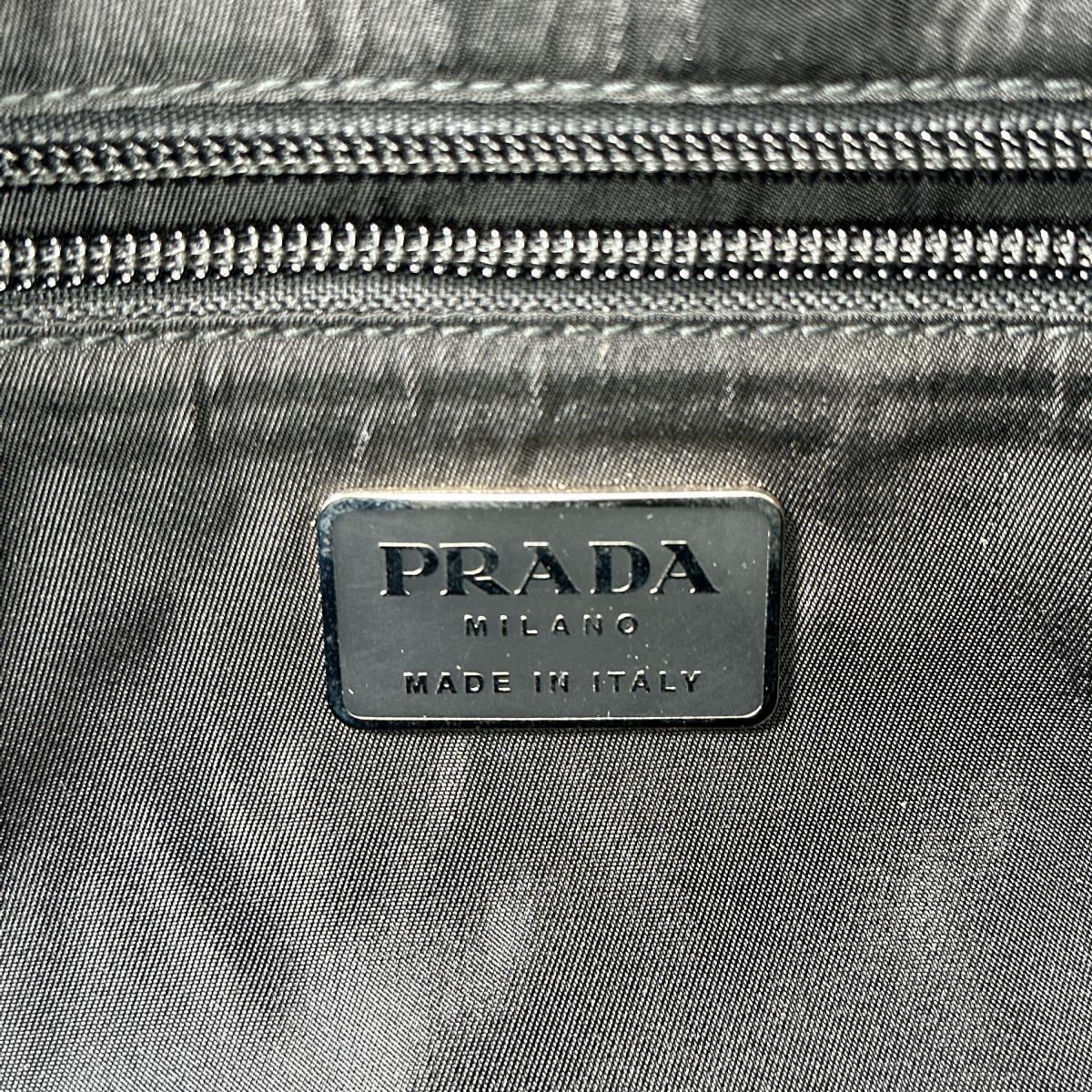 PRADA Handbag Nylon black Handbag Nylon Women Used Authentic