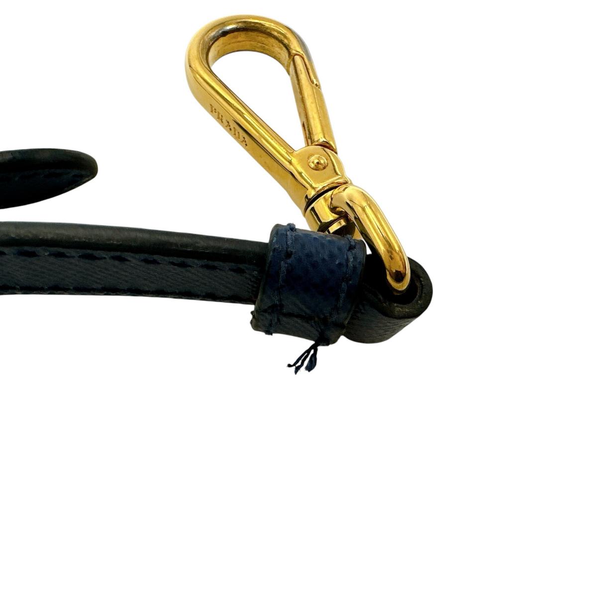 PRADA Handbag 1BA786 leather blue Sapphiano Galleria