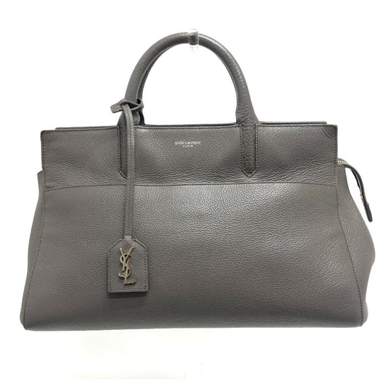 SAINT LAURENT Handbag leather gray Hippopotamus Gauche