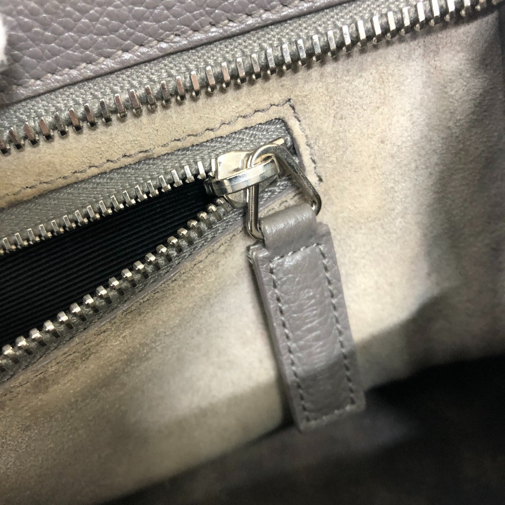 SAINT LAURENT Handbag leather gray Hippopotamus Gauche