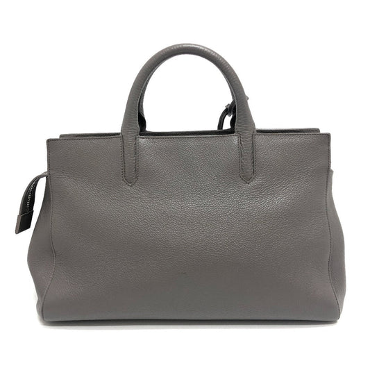 SAINT LAURENT Handbag leather gray Hippopotamus Gauche