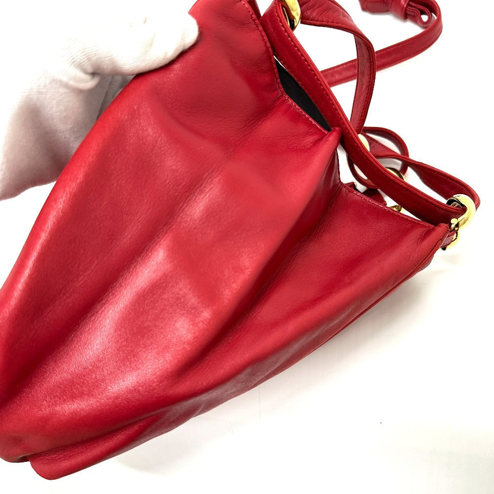 LOEWE Shoulder Bag leather Red logo