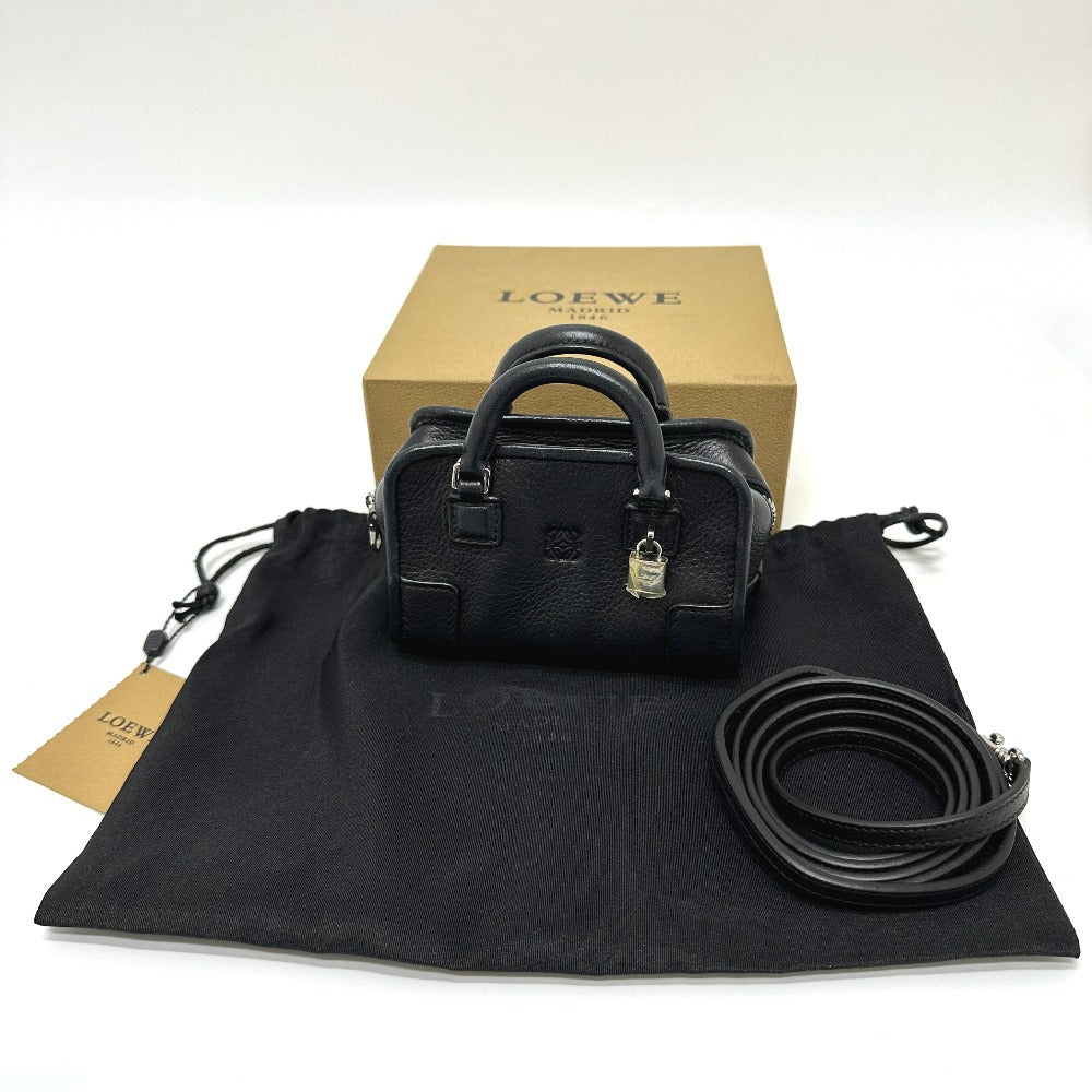 LOEWE Shoulder Bag 339.79.039 leather black Amazonas Micromini