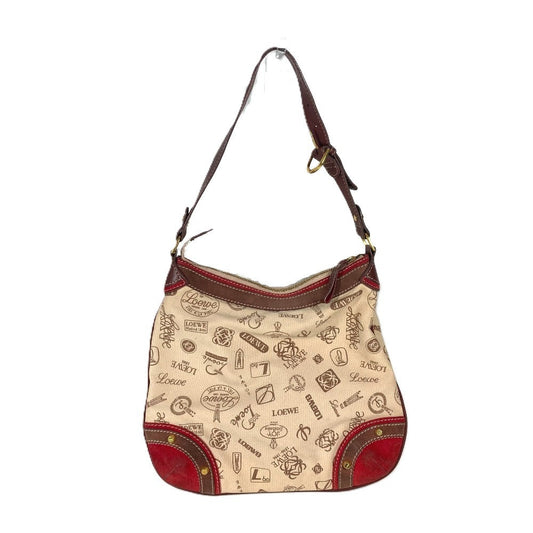 LOEWE Shoulder Bag canvas beige 160th anniversary Women Used Authentic