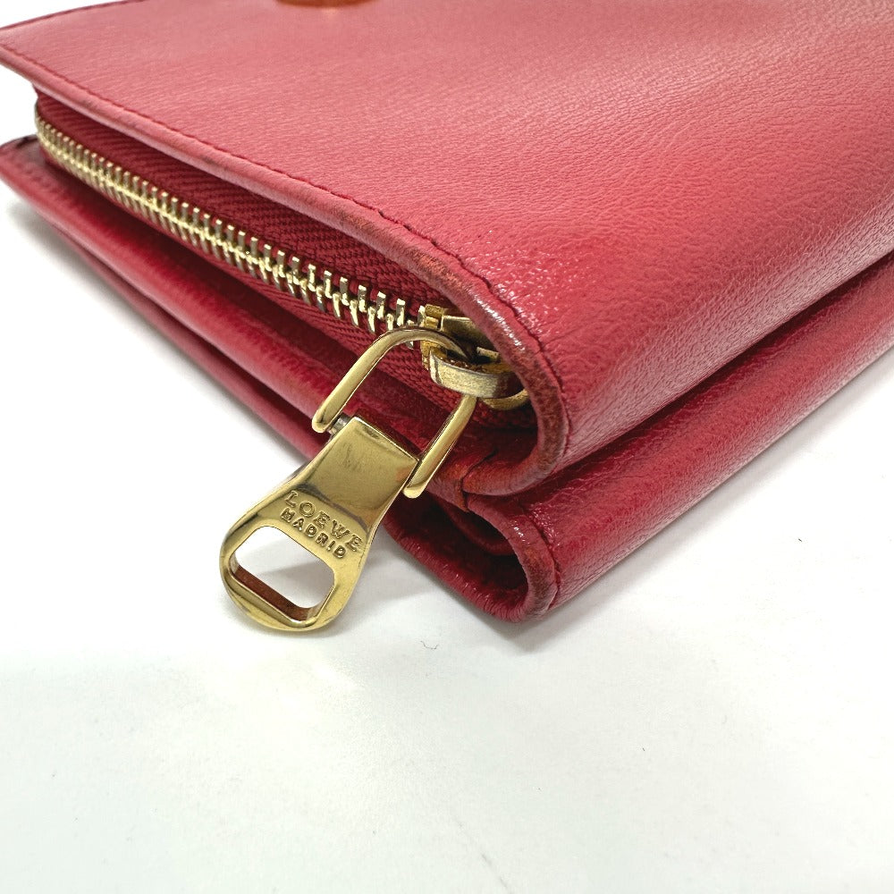 LOEWE Folded wallet leather Red logo